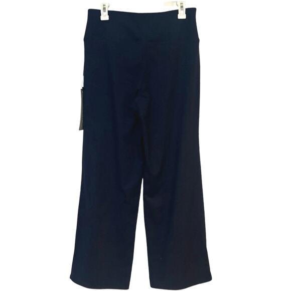 Diane Gilman Navy Wide Leg Stretch Pull-On Pants Small NWT Comfort Fit - Picture 2 of 4